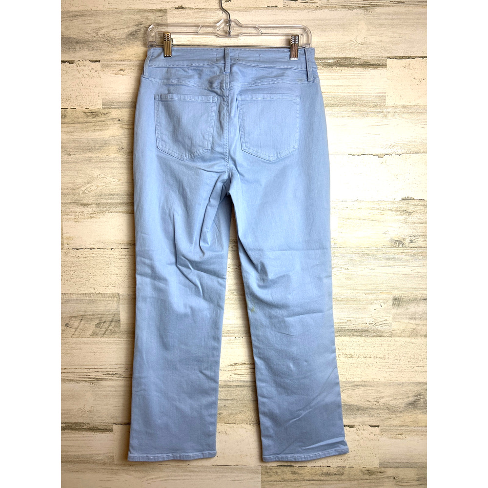 NYDJ Womens 2 Light Blue Marilyn Straight Leg Zip Ankle Jeans - Picture 2 of 6